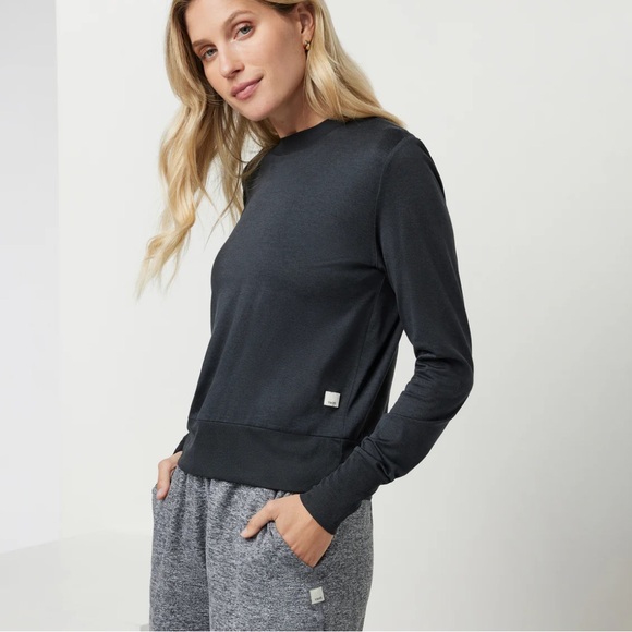 Vuori Tops - Vuori daydream Crewneck pullover Heathered black size medium